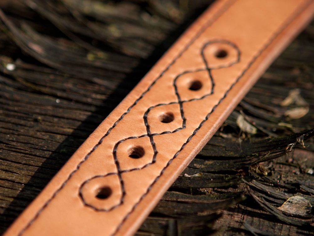 Halsband, Unieke handgemaakte halsband voor hond, iDOON, Paulus, leer en canvas