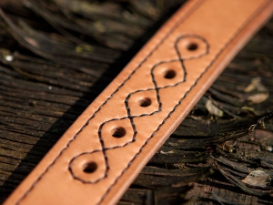 Halsband, Unieke handgemaakte halsband voor hond, iDOON, Paulus, leer en canvas