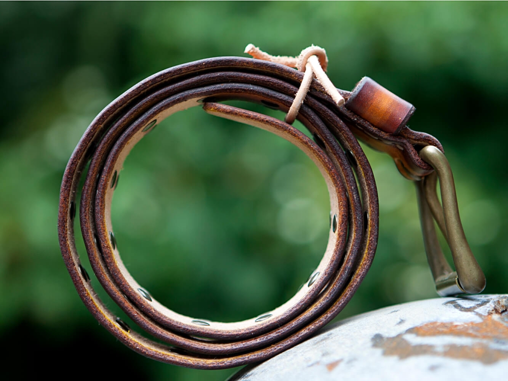 Riem Rock&Rivet, Unieke handgemaakte leren riem, functioneel en mooi - iDOON, Paulus, leer en canvas