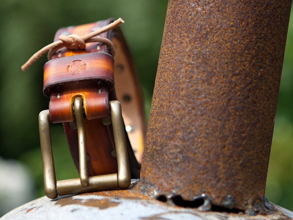 Riem Rock&Rivet, Unieke handgemaakte leren riem, functioneel en mooi - iDOON, Paulus, leer en canvas