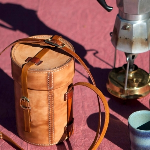 Vintage Trommel, Unieke handgemaakte leren trommel, functioneel en mooi - iDOON, Paulus, leer en canvas