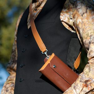 Unieke handgemaakte holster tas, iDOON, leer en canvas, Paulus